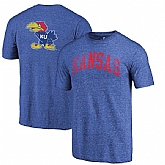 Kansas Jayhawks Fanatics Branded Heathered Royal Vault Two Hit Arch T-Shirt,baseball caps,new era cap wholesale,wholesale hats